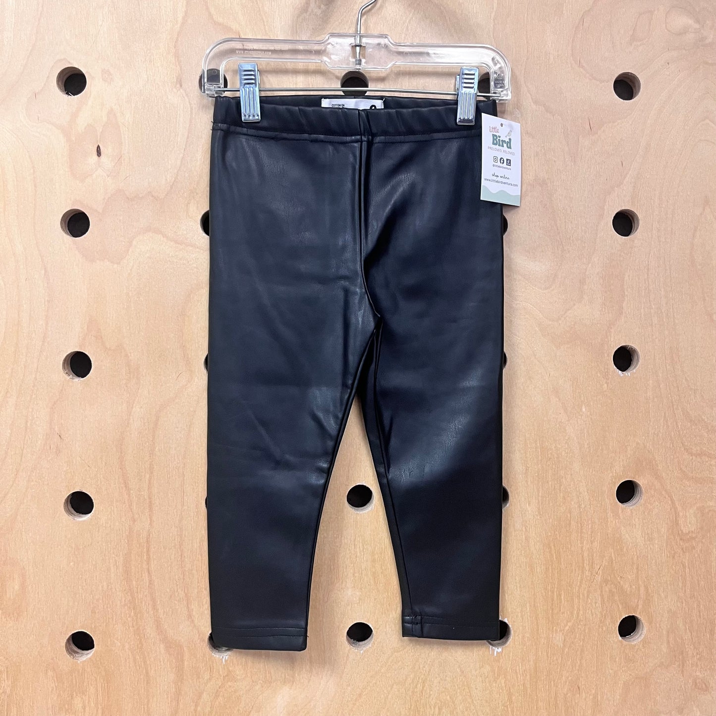 Black Pleather Leggings