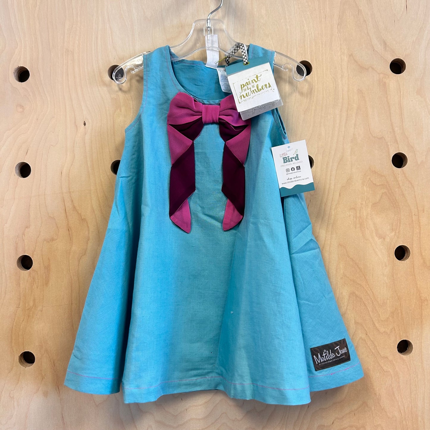 Blue & Purple Linen Blend Dress NEW!