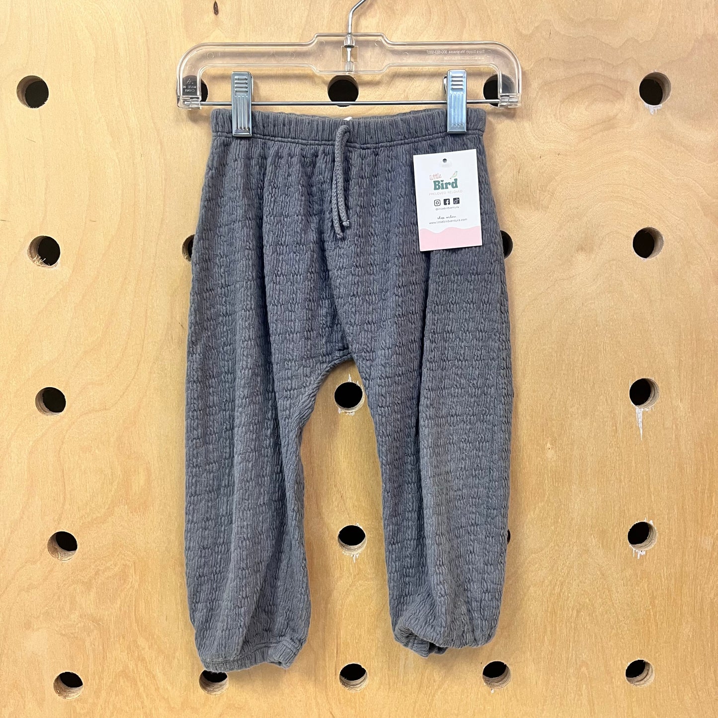 Grey Crinkle Harem Joggers
