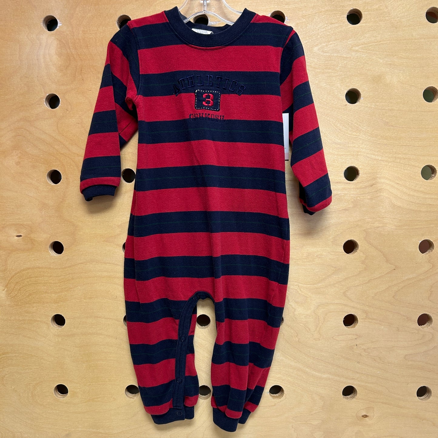 Osh Kosh Red/Blue Striped Romper