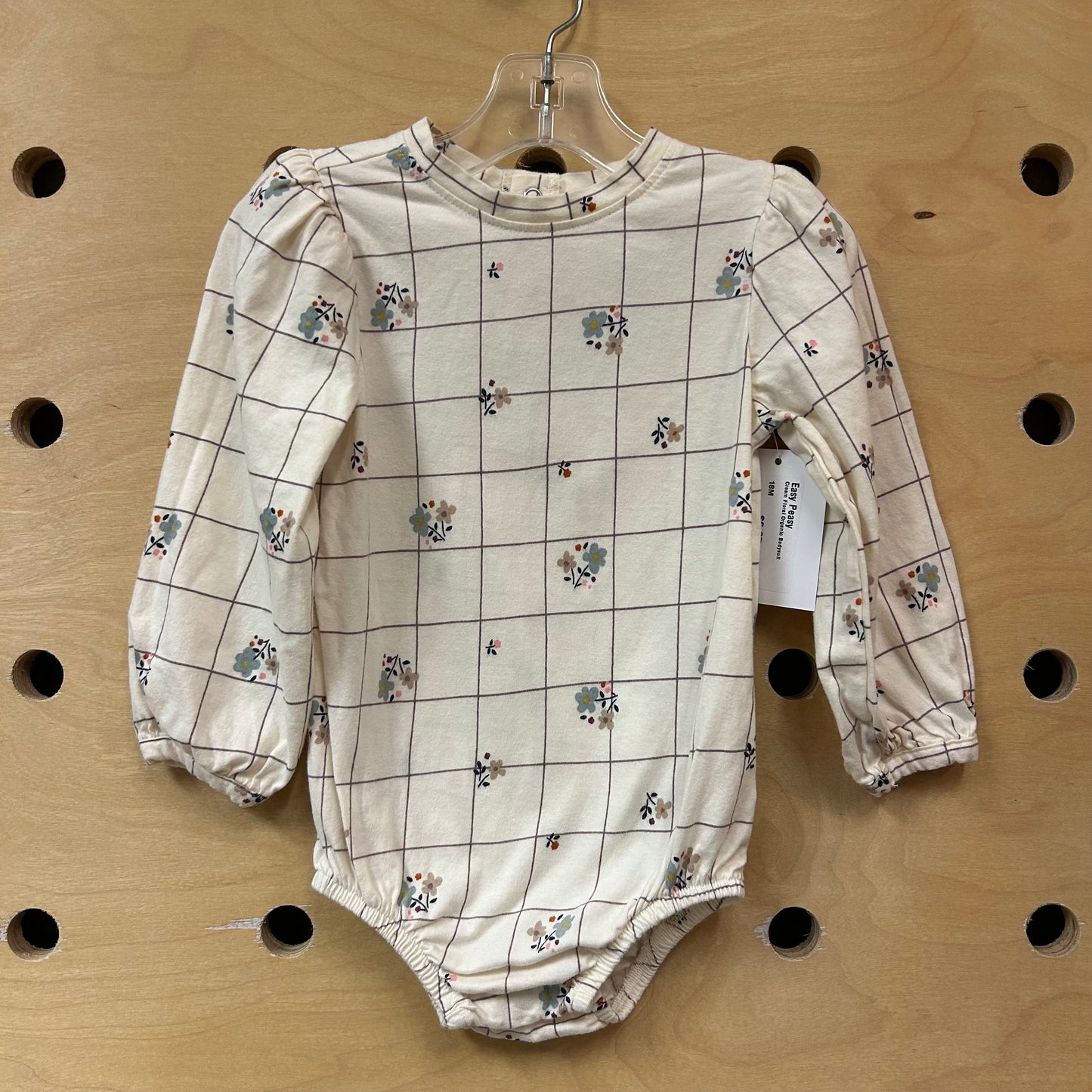Cream Floral Organic Bodysuit