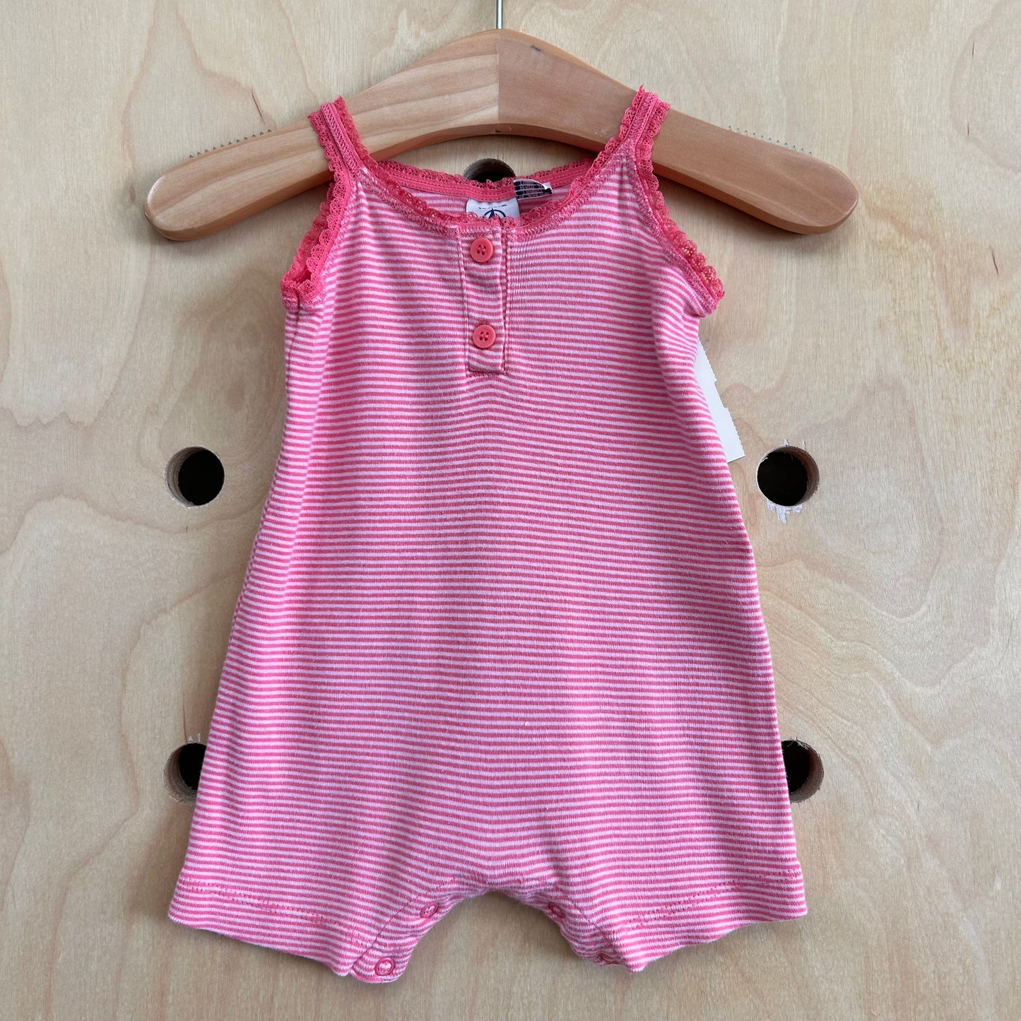 Pink Striped Romper