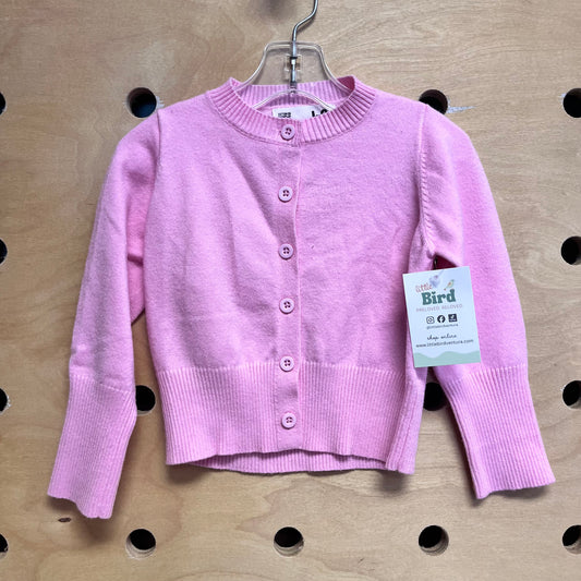 Pink Button Cardigan