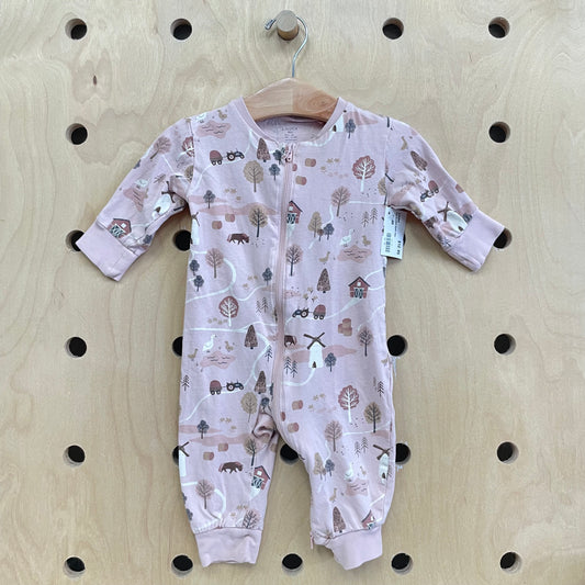 Pink Woodland Organic Zippy