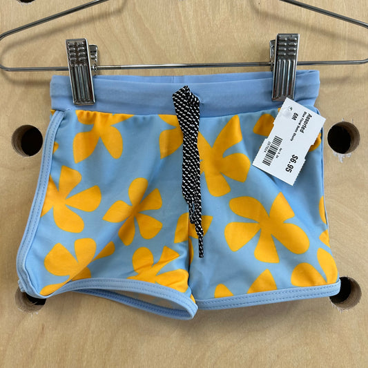Blue Floral Swim Shorts