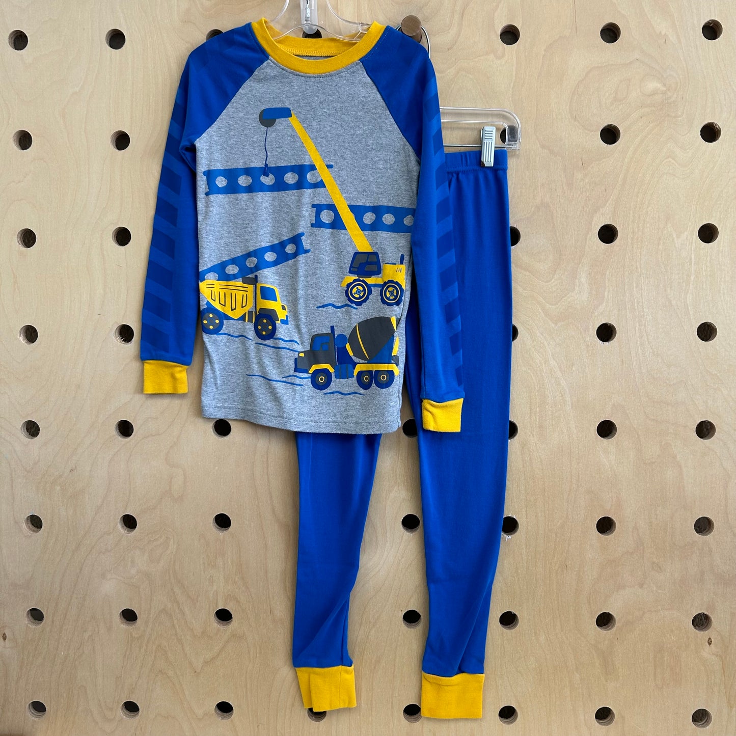 Blue + Grey Construction Pajamas