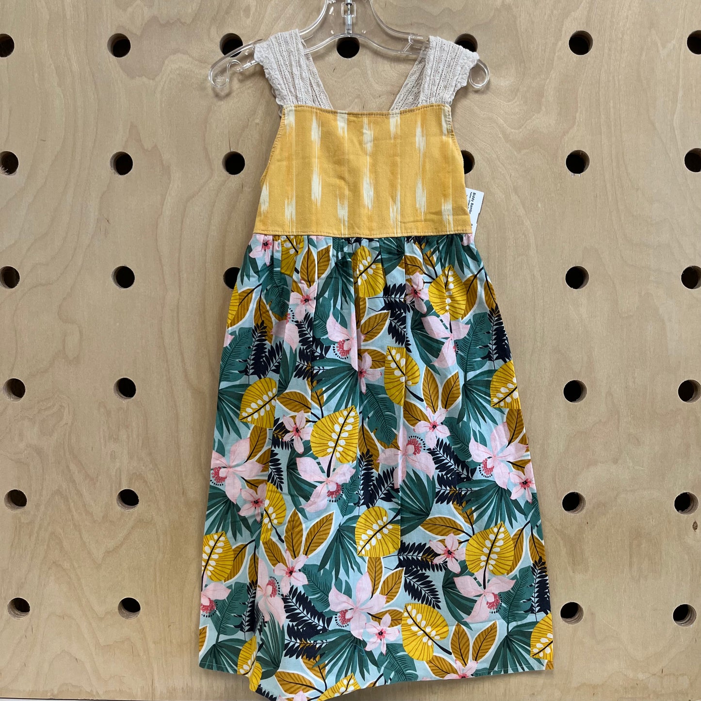 Yellow+Green Floral Dress