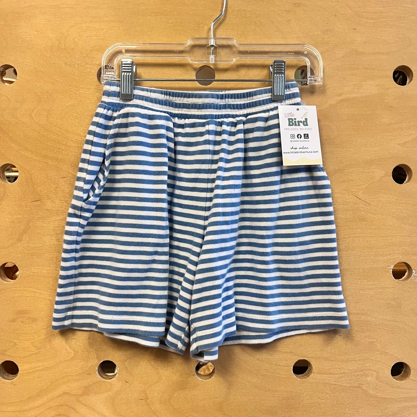 Organic Blue/White Striped Shorts