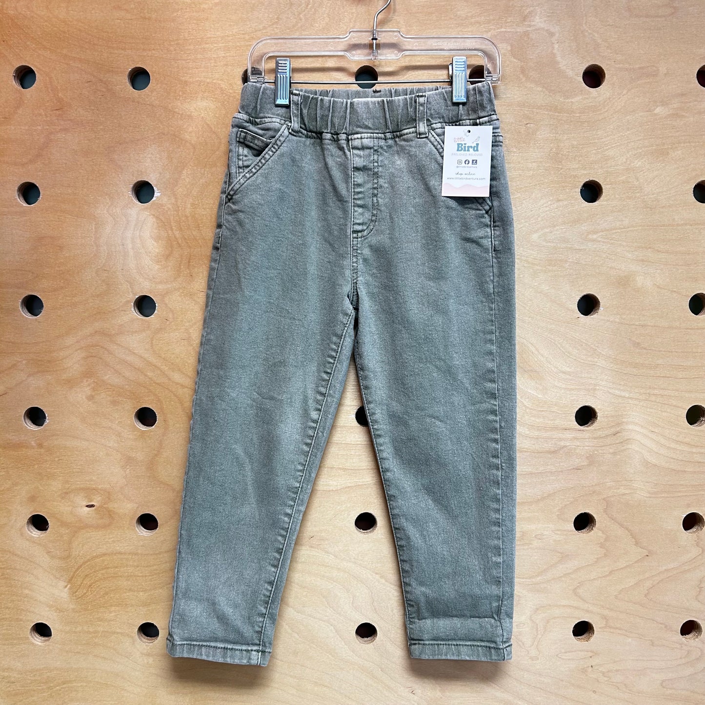 Green Denim Joggers