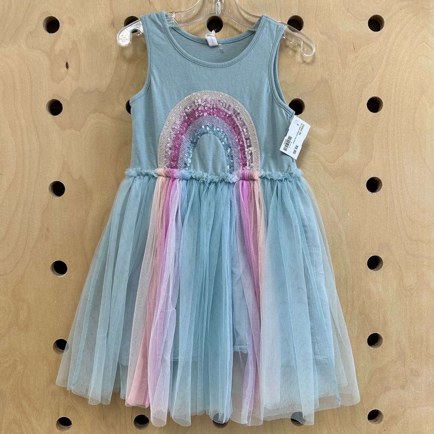 Blue Pastel Rainbow Tulle Dress