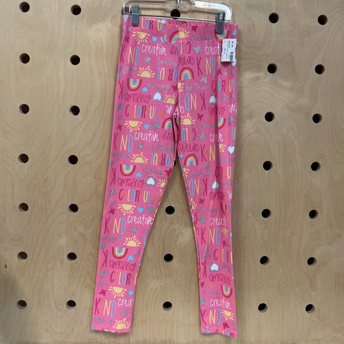 Pink Sparkly Rainbow Leggings
