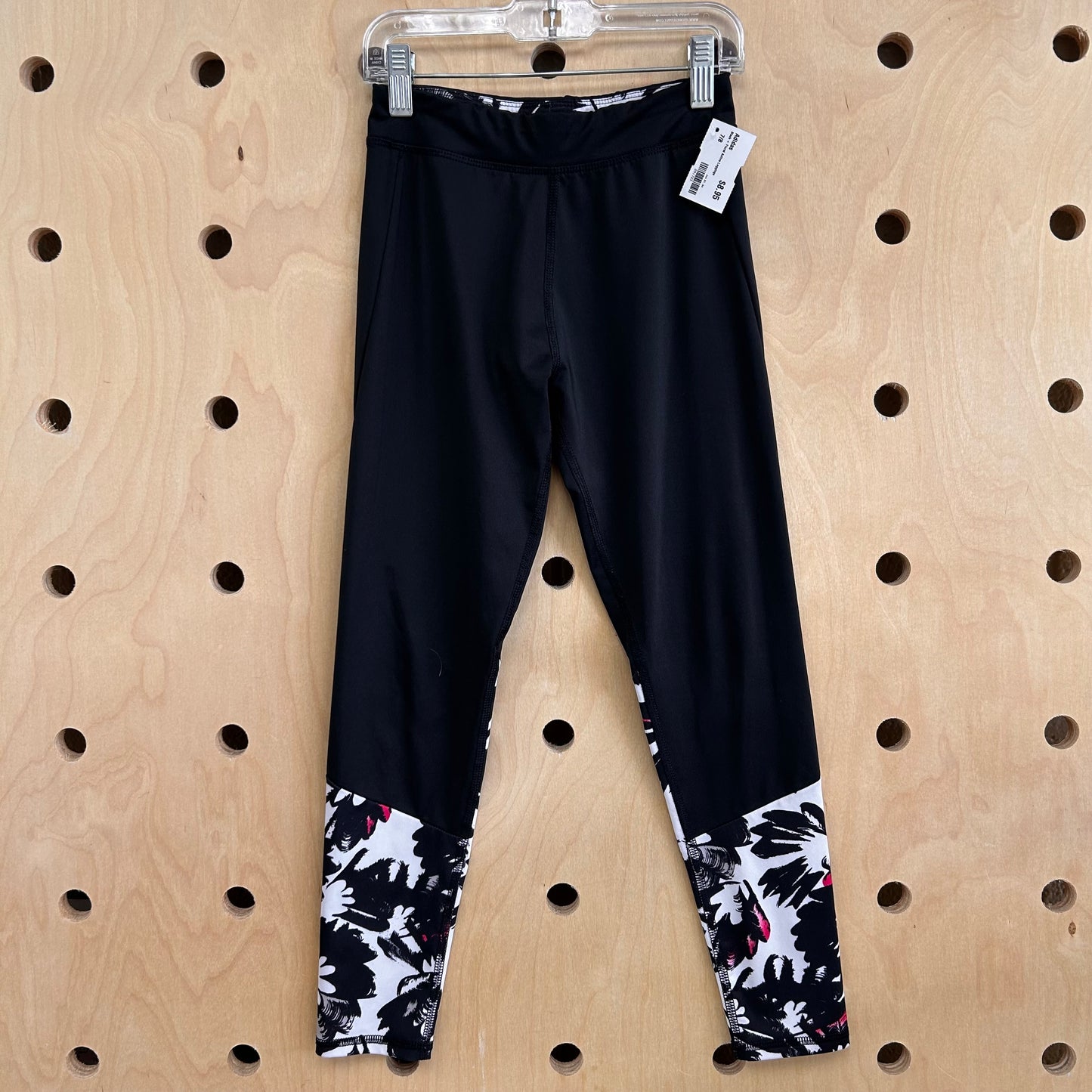 Black + Floral Active Leggings