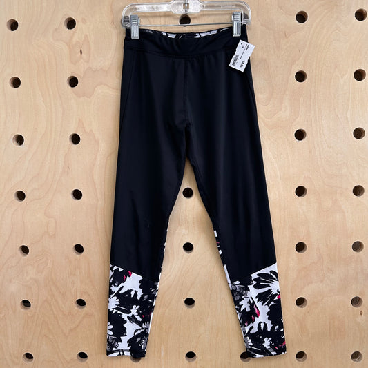 Black + Floral Active Leggings