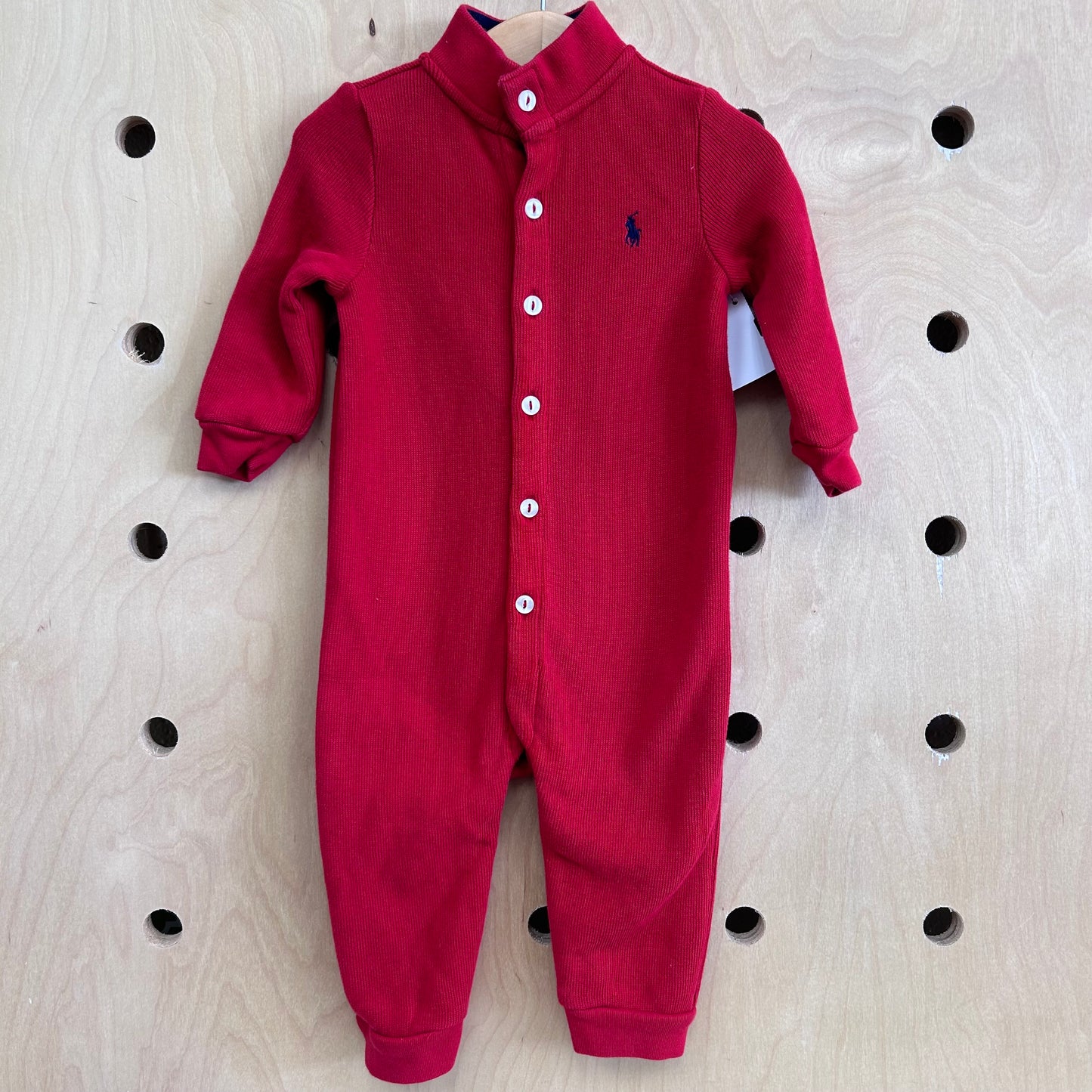 Red Knit Romper