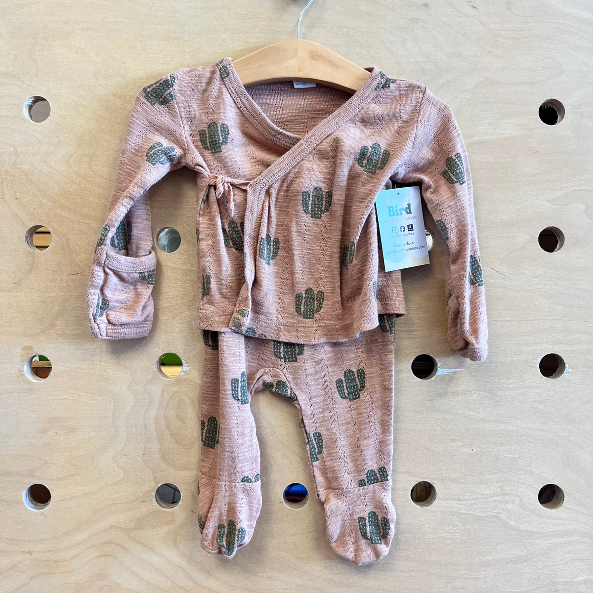 Organic Brown/Green Pointelle Cactus Outfit