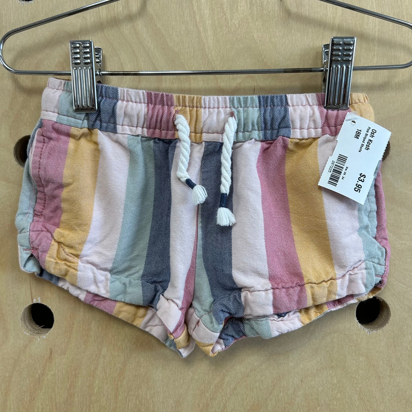 Pink Striped Shorts
