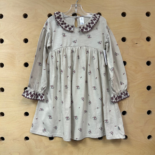 Embroidered Collar Floral Dress NEW!