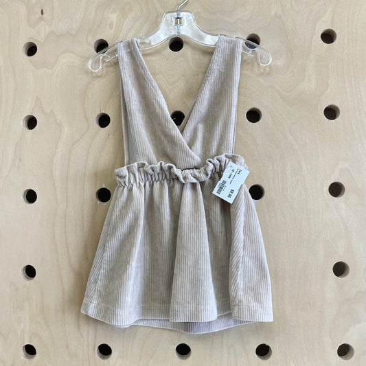 Tan Velour Ribbed Jumper