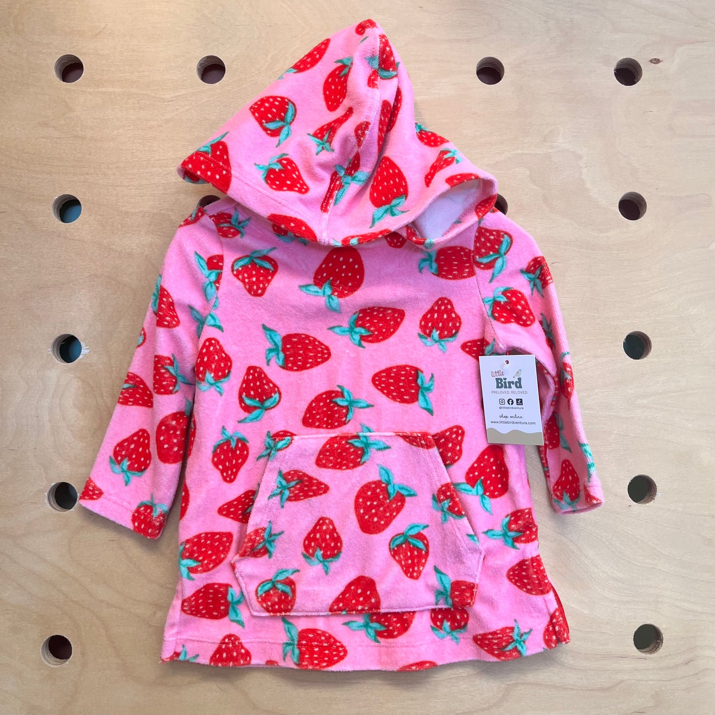 Pink Hooded Strawberry Swim Cover
