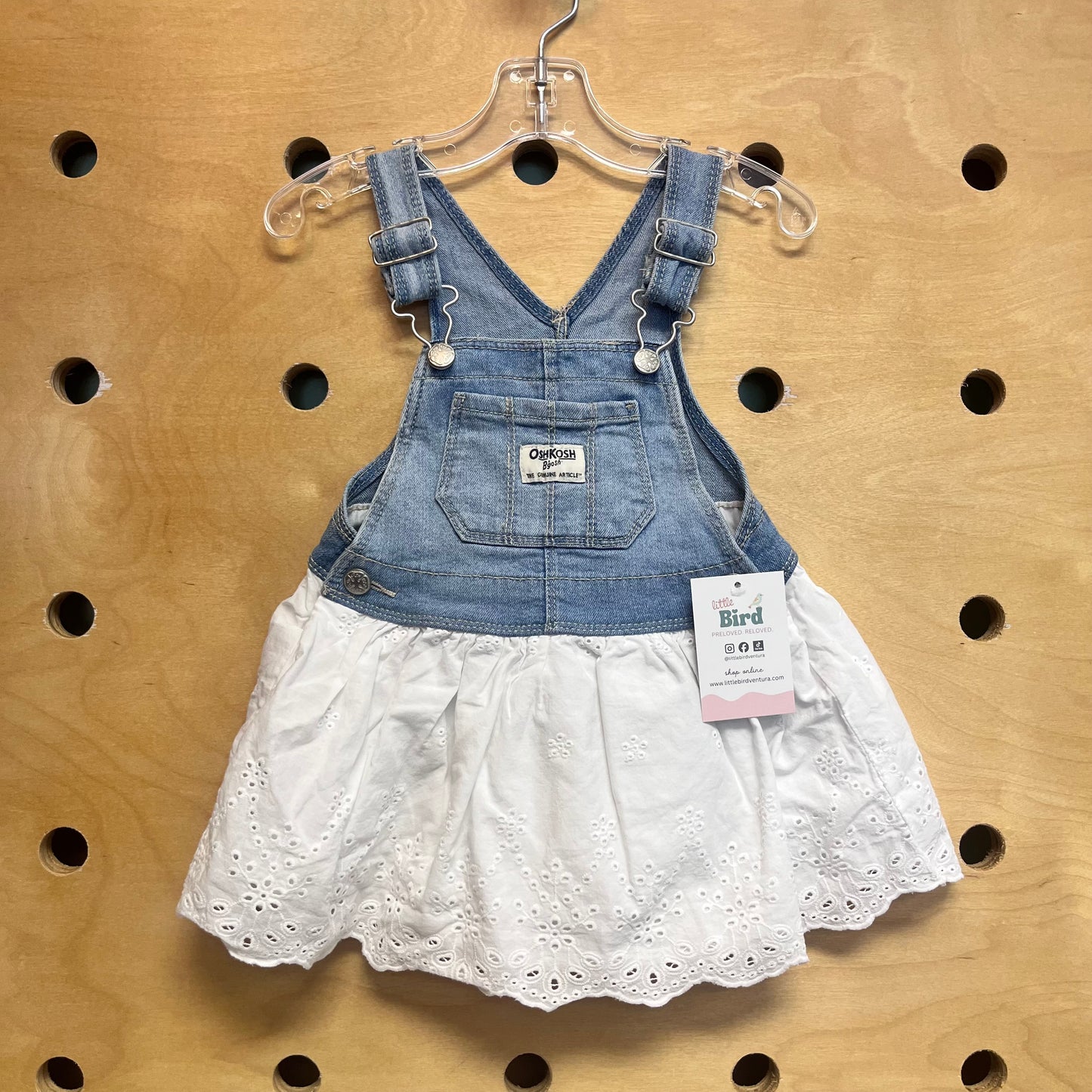 Denim & White Eyelet Skirtall