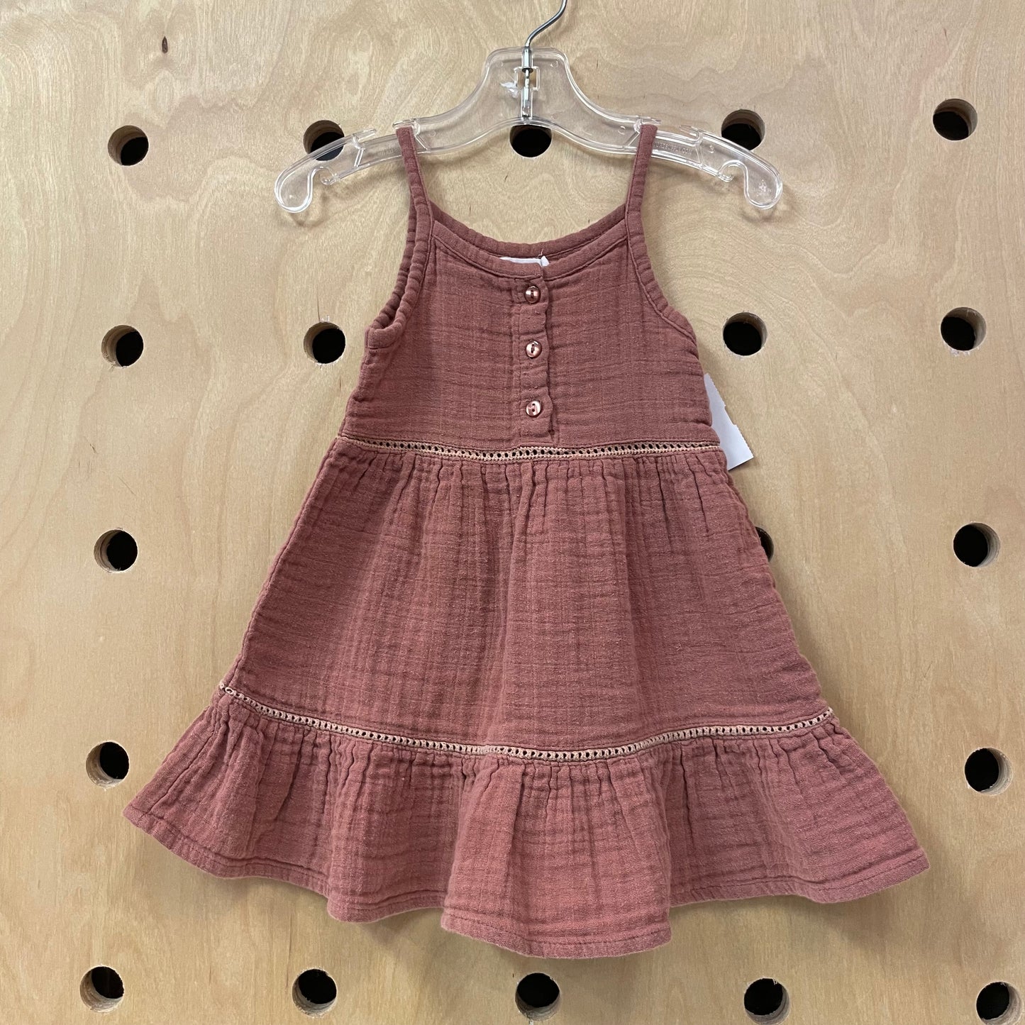 Brown Organic Gauze Dress