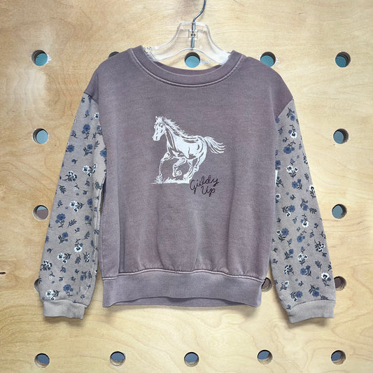 Brown Floral Giddy Up Sweatshirt