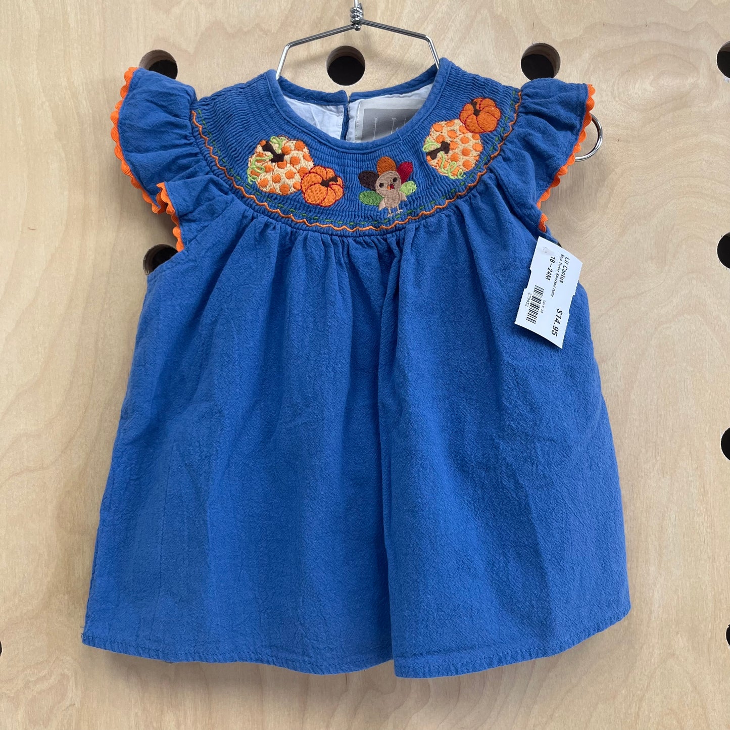 Blue Turkey Smocked Outfit