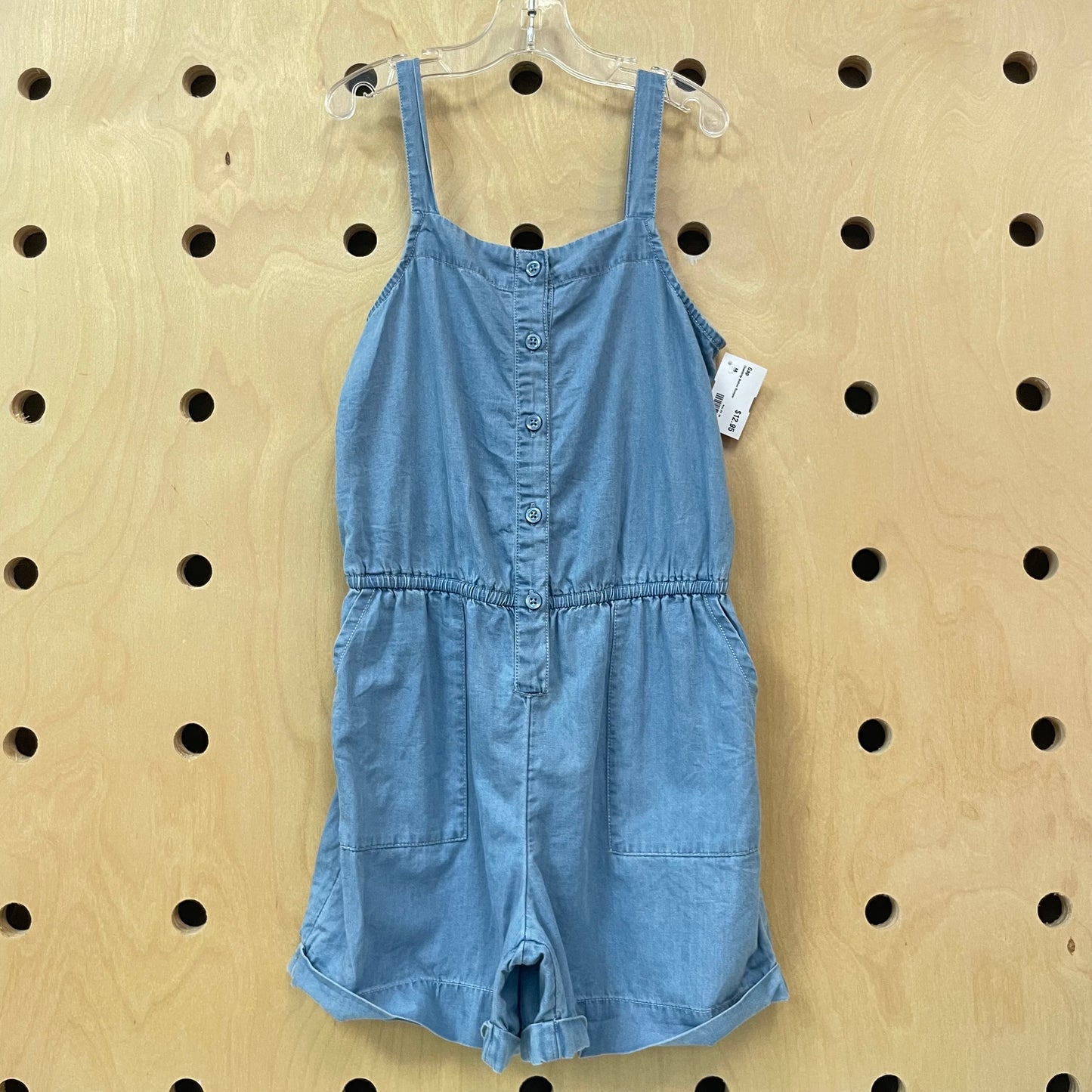 Chambray Button Romper