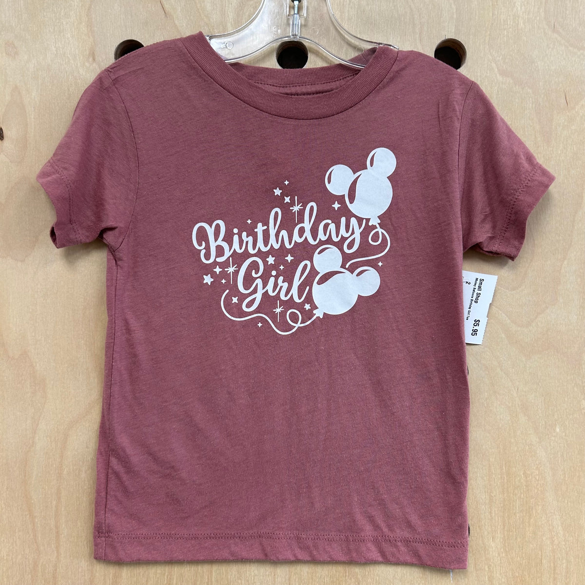 Mickey Balloons Birthday Girl Tee