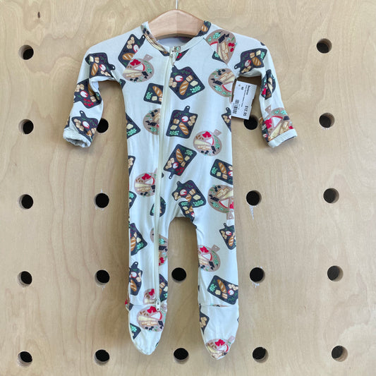 Cream Charcuterie Bamboo Footies