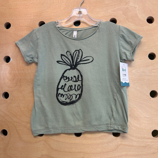 Green Cotton Pineapple Tee