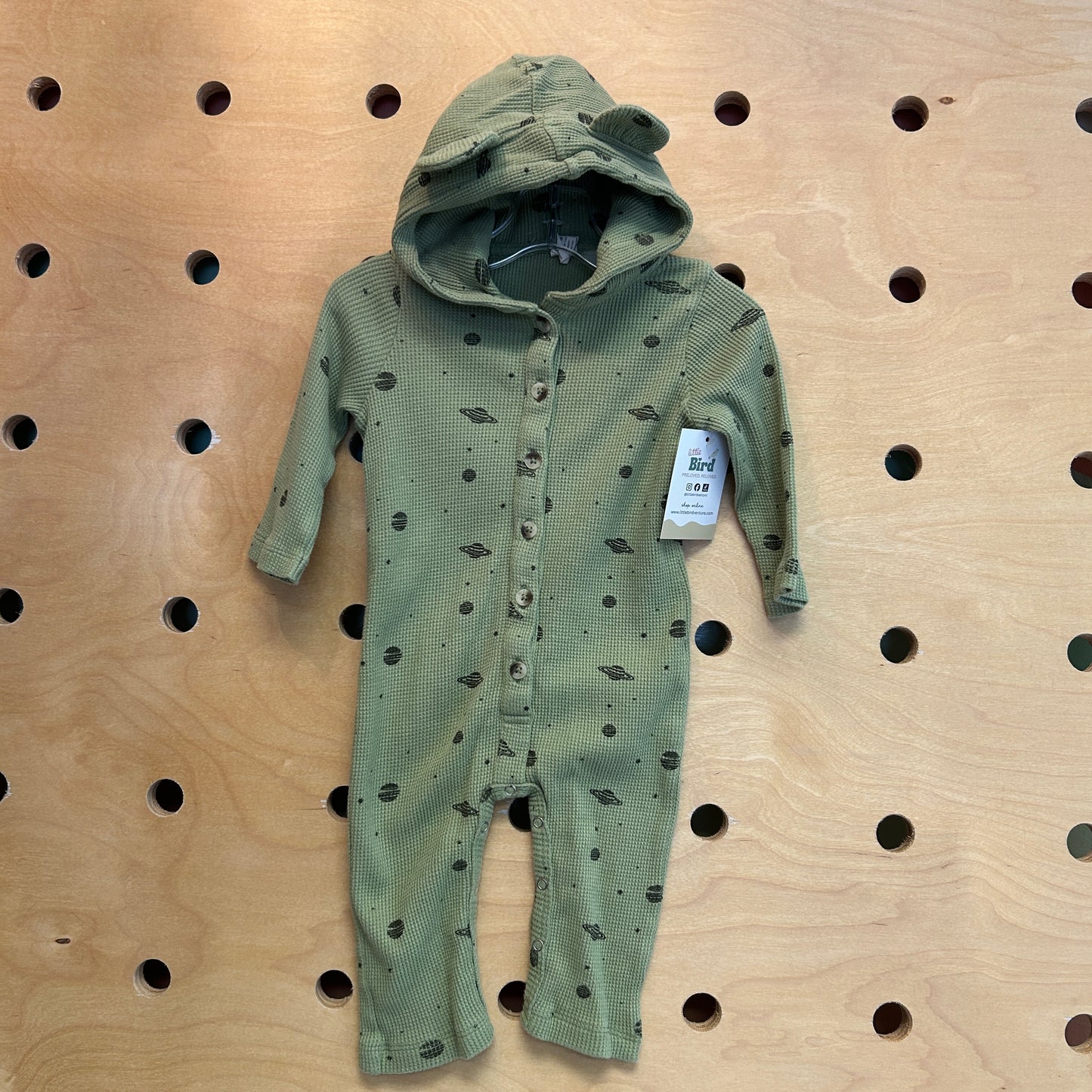 Organic Waffle Knit Planets Romper