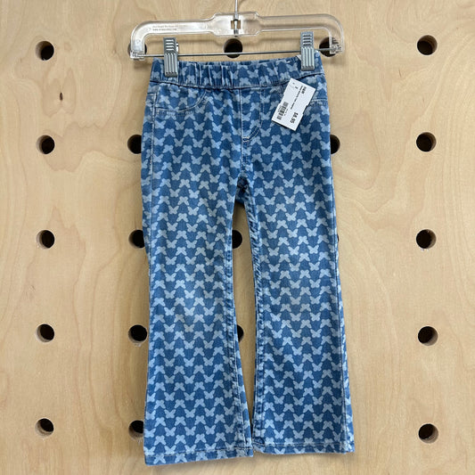 Denim Butterfly Flare Jeggings