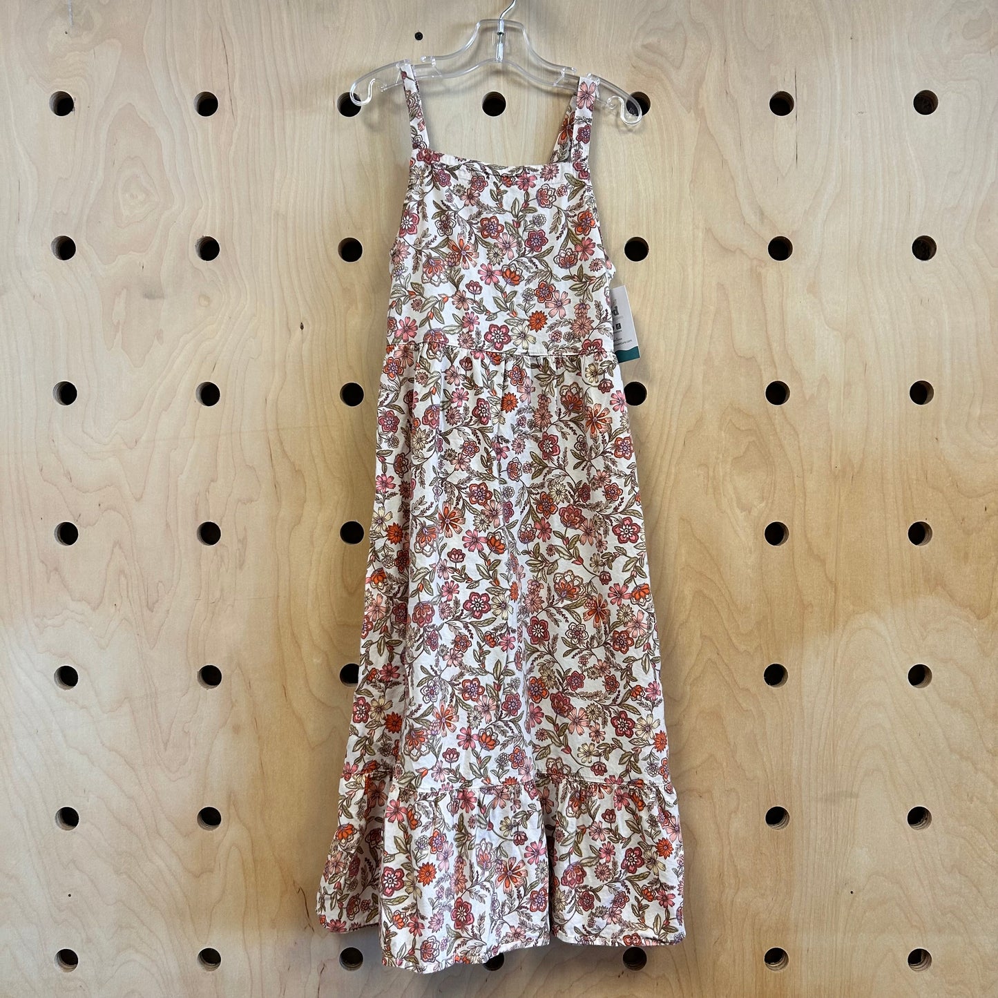 Tan/Pinks Floral Dress