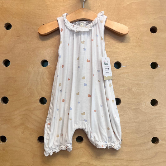 Duckies Zip Bottom Bamboo Romper
