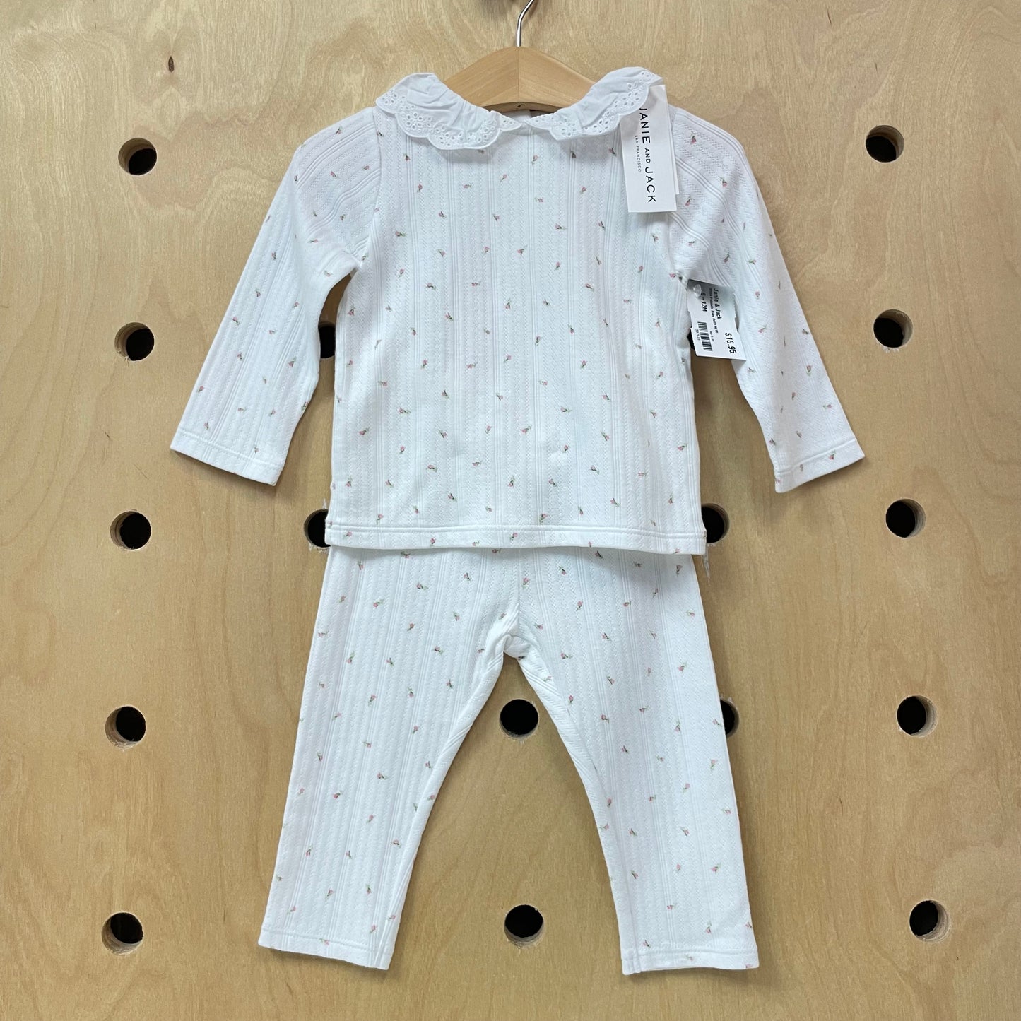 White Pointelle Rose Outfit NEW!
