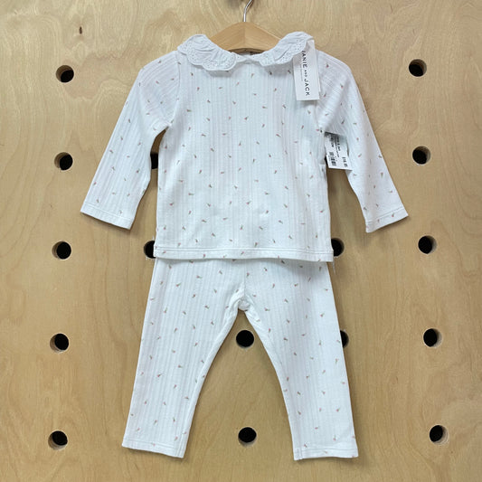 White Pointelle Rose Outfit NEW!