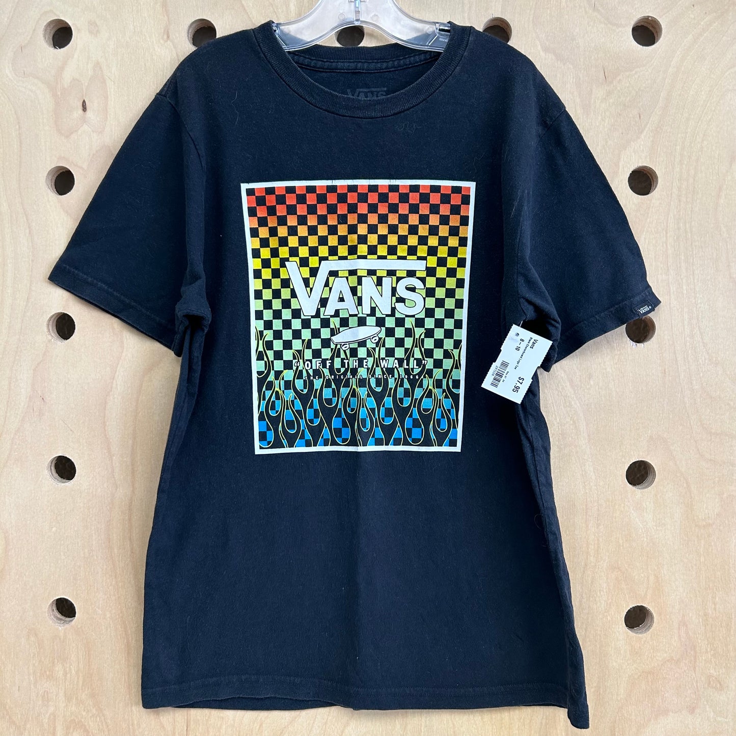 Black Checkerboard Logo Tee