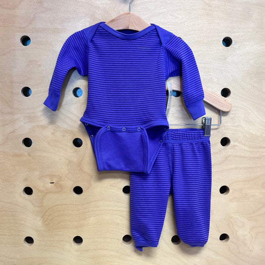 Purple Striped Capilene Midweight Outfit