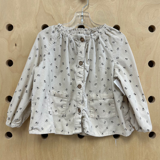 Cream & Grey Tulips Top