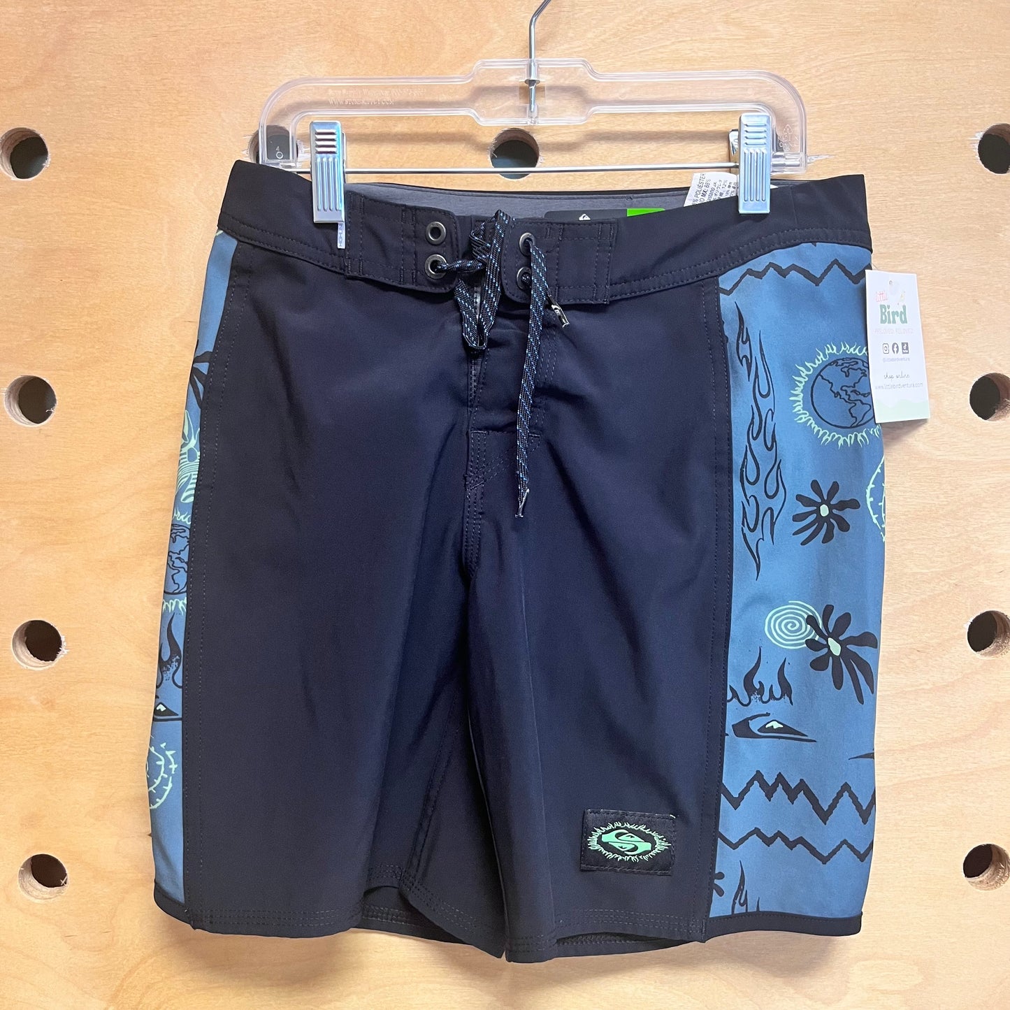 Black/Blue Highline Board Shorts
