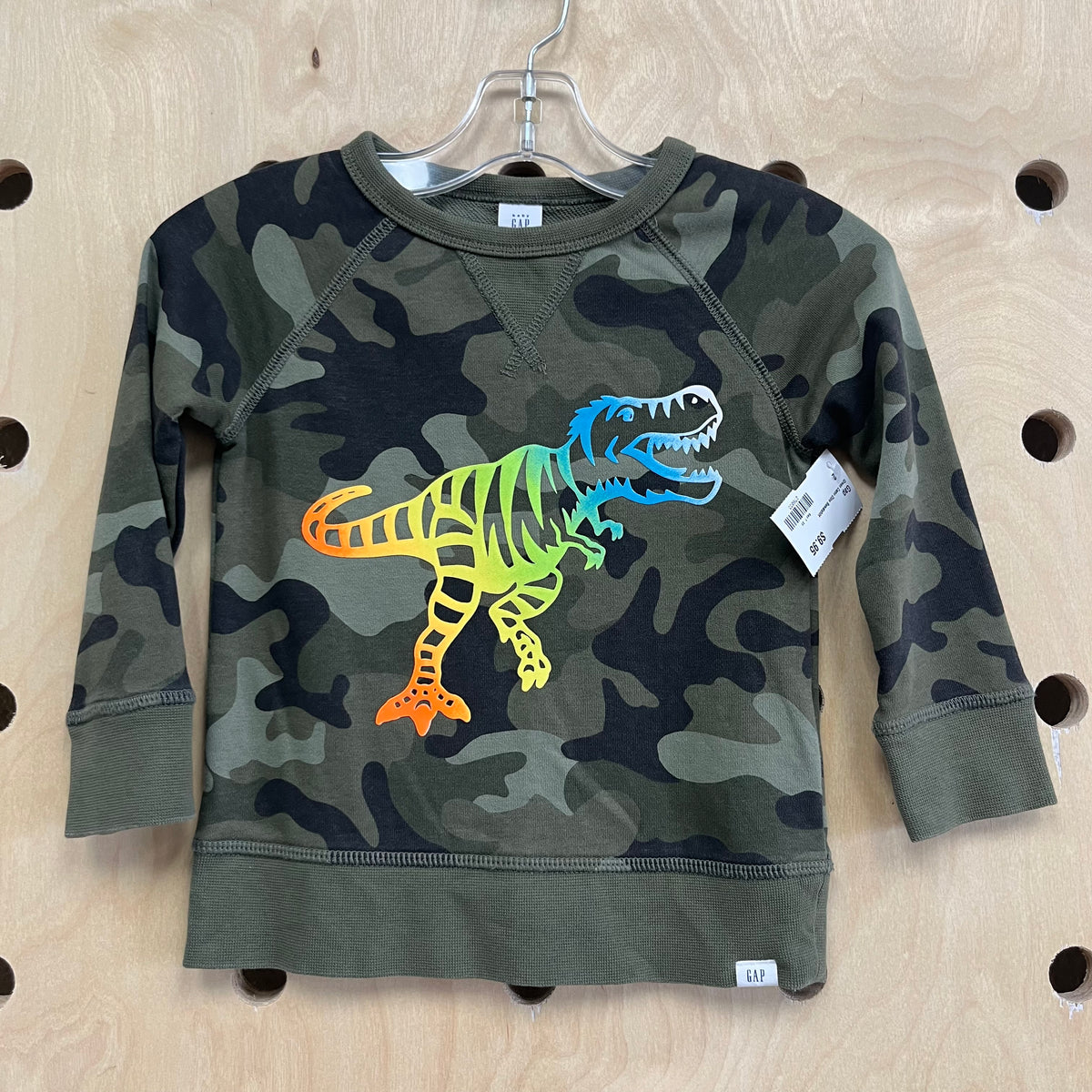 Green Camo Dino Sweatshirt