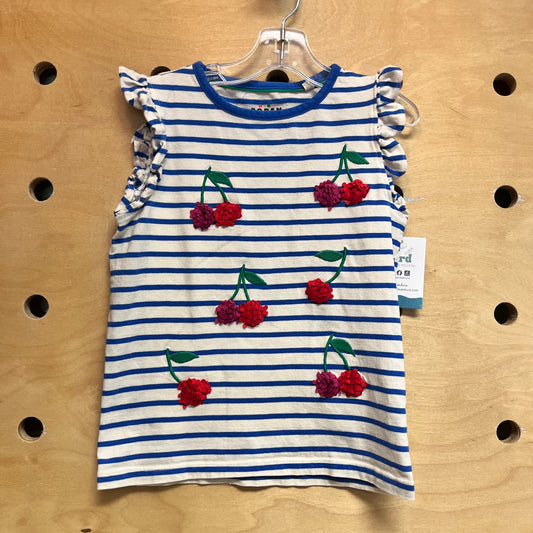 Striped Fringe Flowers Top