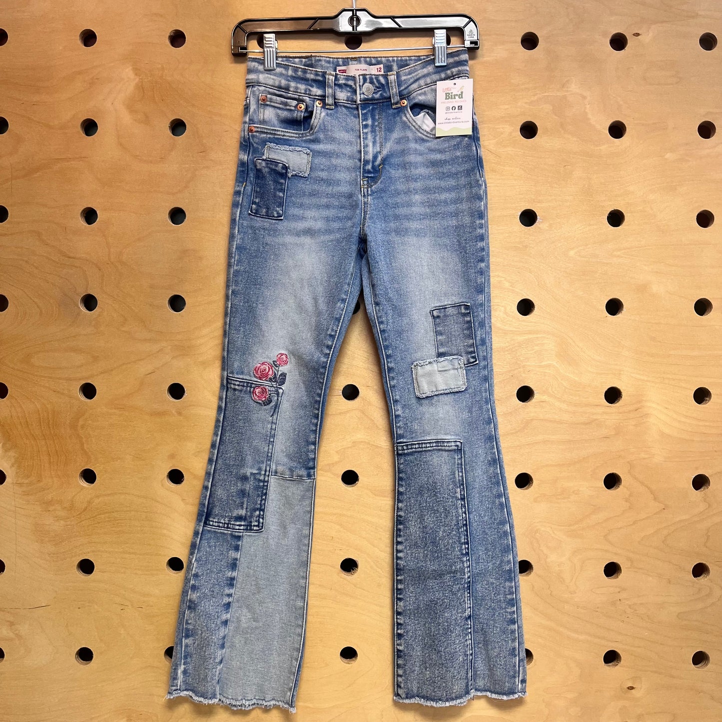 Floral Patch Flare 726 Denim