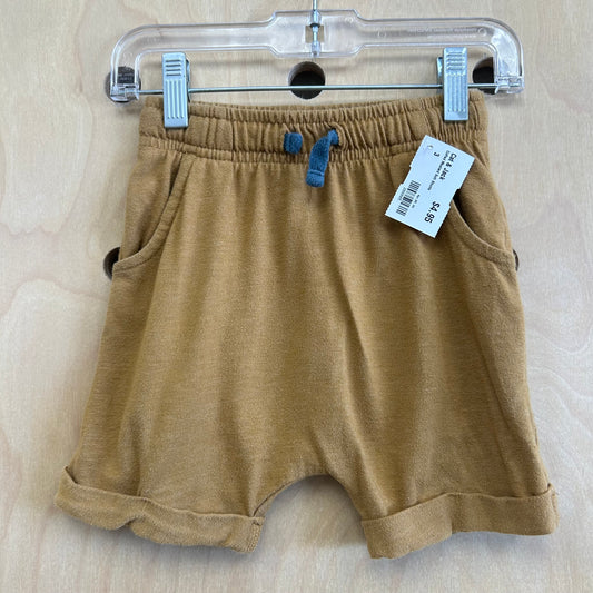 Cuffed Mustard Soft Shorts