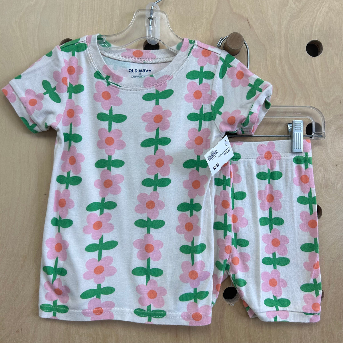 White & Pink Floral Pajamas