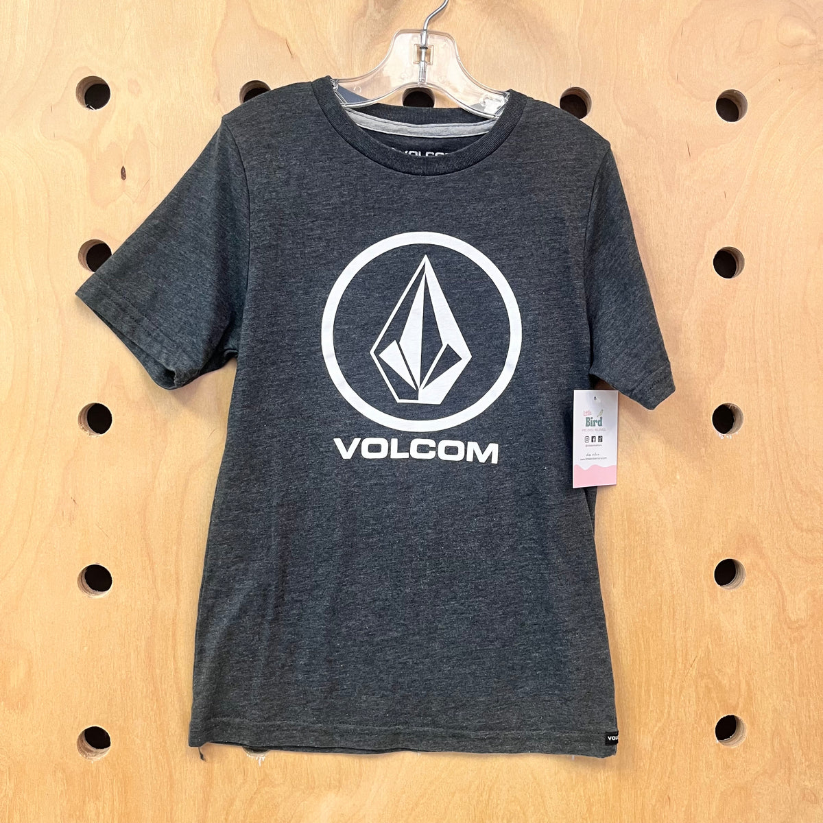 Grey + White Logo Tee