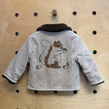 Tan/Brown Squirrel Sherpa Lined Jacket