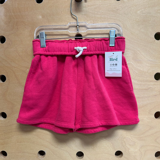 Magenta Flipped-Waist Drawstring Shorts