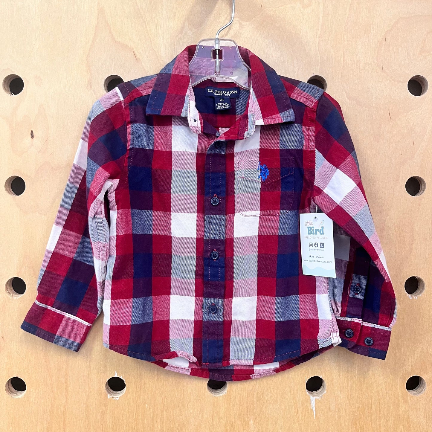 Red/Blue Plaid Button Up